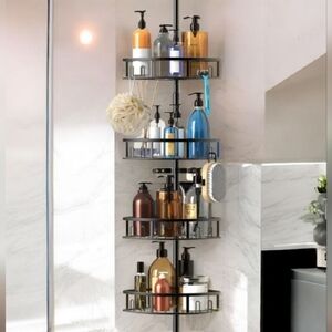 NEW IN BOX  Black Corner Shower Caddy